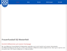 Tablet Screenshot of frauenfussball-sgwesterfeld.de